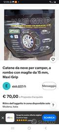 Catene da neve camper