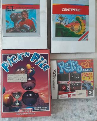3 Cartucce Atari e Nintendo Ds