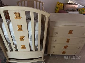 Lettino - culla & fasciatoio -  cassettiera MIBB