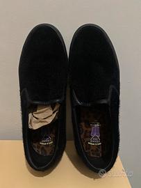 Slip-on nere pelose uomo taglia 39