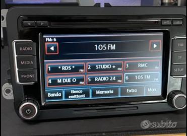 Radio VW Blaupunkt RCD 510 (MOD. USCITA AUDIO+BT)