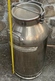 Bidone Latta Inox 50L + Bacile (Pari al Nuovo)