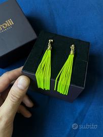 Stroili Oro Orecchini Verde Fluo Oro Eleganti