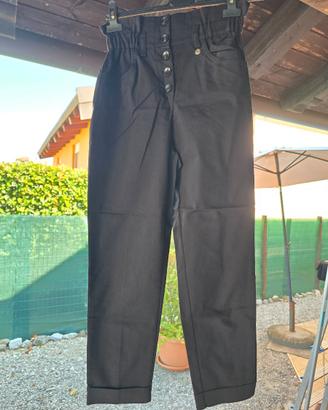 Pantaloni neri donna XS bottoni