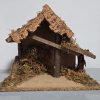 Capanna per presepe in legno