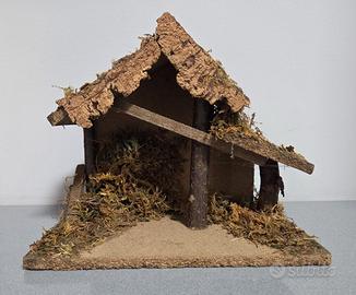 Capanna per presepe in legno