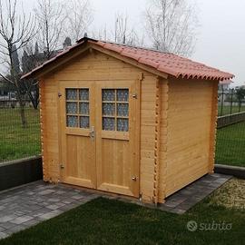 CASETTA DI LEGNO ADELINA 240x240x222h