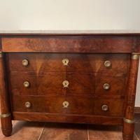 Cassettone Epoca Impero Lastronato in Noce