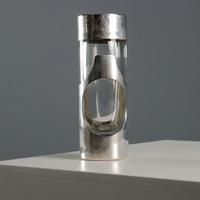 Vaso in Vetro e Argento James Rivière - Anni 70