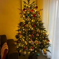 Albero di Natale slim 180h x 90 diametro con luci