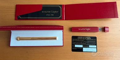 Must de Cartier Vintage Gold-Plated Pen - Full Set