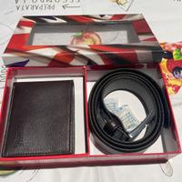 Portafoglio e cintura Lonsdale in palle marrone