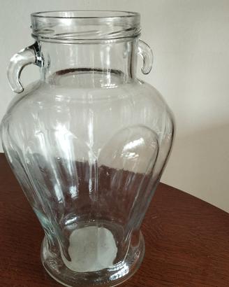 Grande vaso di vetro per aceto 