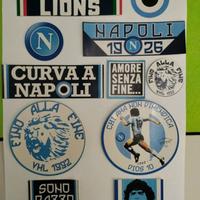 11 ADESIVI ULTRAS VECCHI LIONS NAPOLI CURVA A PAPE