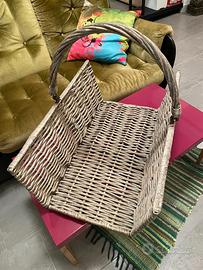 Cesto per legna / giornali / fiori secchi