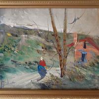 quadretto ad olio vintage 