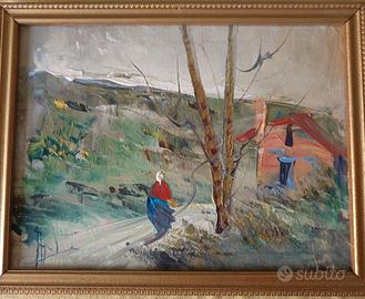 quadretto ad olio vintage 