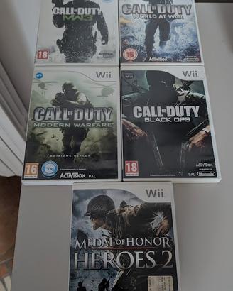 5 Giochi Nintendo Wii / Call of Duty + Metal of...