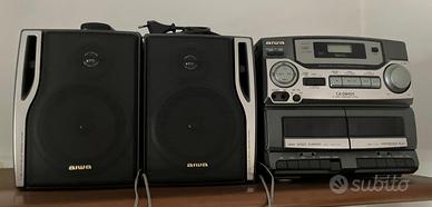 Stereo AIWA CA-DW425 con casse vintage funzionante