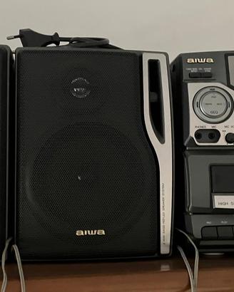 Stereo AIWA CA-DW425 con casse vintage funzionante