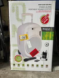 Cassa portatile ibiza 700w bianca