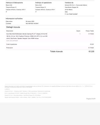 Monitor Acer  Nitro 180 HZ.