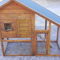 Casetta in legno per conigli, cavie, polli
