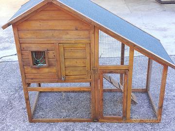 Casetta in legno per conigli, cavie, polli
