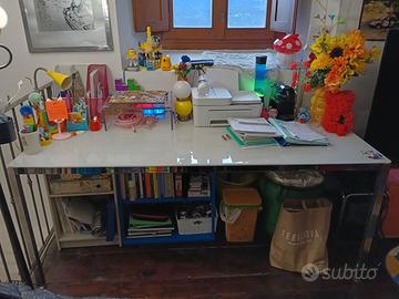 Tavolo vetro e acciaio