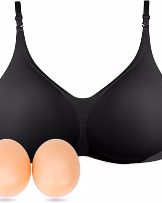Reggiseno con tasche e protesi silicone