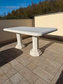 Tavolo in marmo per esterno giardino villa