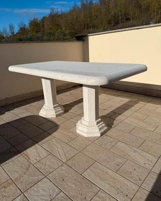 Tavolo in marmo per esterno giardino villa