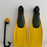 Pinne Cressi Rondine Clio gialle 41-42 + snorkel