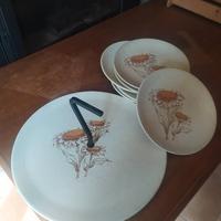 Servizio piatti formaggio maiolica