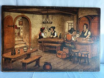 Quadro vintage in legno ANTON PIECK 60x40