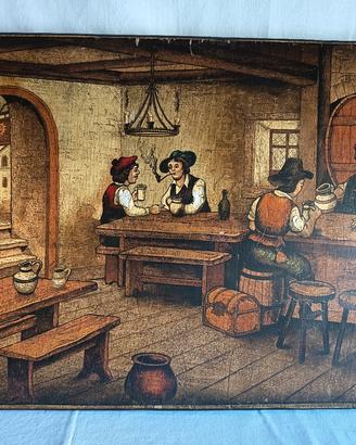 Quadro vintage in legno ANTON PIECK 60x40
