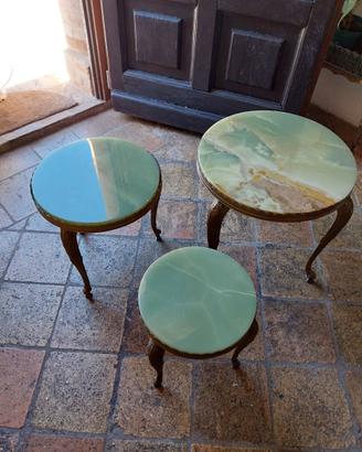 Trittico in onice verde