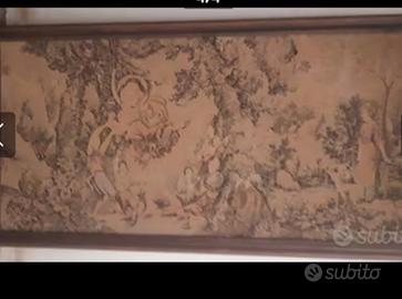 Enorme Arazzo antico in tessuto da parete 218x113