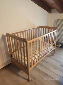 Culla neonato +materasso +paracolpi