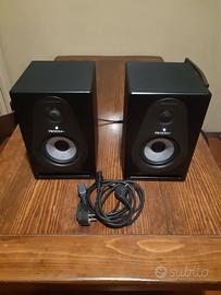 Coppia casse acustiche diffusori audio dj e studio