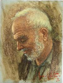 Gueri da Santomio, ritratto olio su tavola