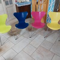 4 sedie Fritz Hansen design arne jacobsen denmark 