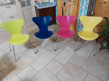 4 sedie Fritz Hansen design arne jacobsen denmark 