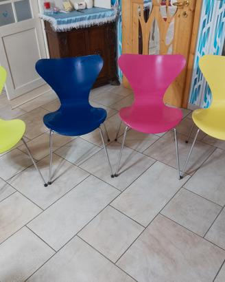 4 sedie Fritz Hansen design arne jacobsen denmark 