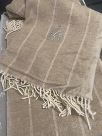 Plaid Mastro Raphael 130x170 cotone grigio NUOVO