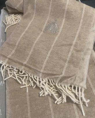 Plaid Mastro Raphael 130x170 cotone grigio NUOVO