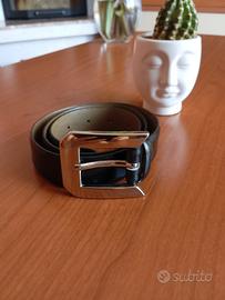 Cintura nera vera pelle 90 cm