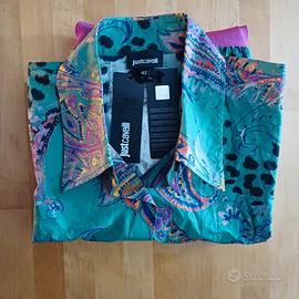 Just Cavalli abito midi “Leo Paisley” verde 627s