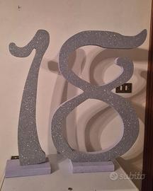Scritta 18 polistirolo 18 esimo compleanno