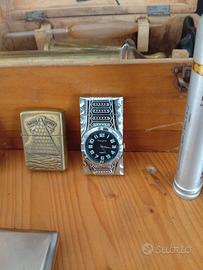 Lotto di accendini e porta sigarette Vintage Zippo